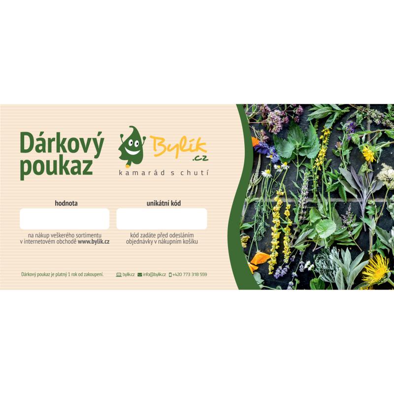 Bylík Dárkový poukaz tištěný 400Kč